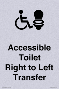 Accessible Toilet with Right to Left Transfer